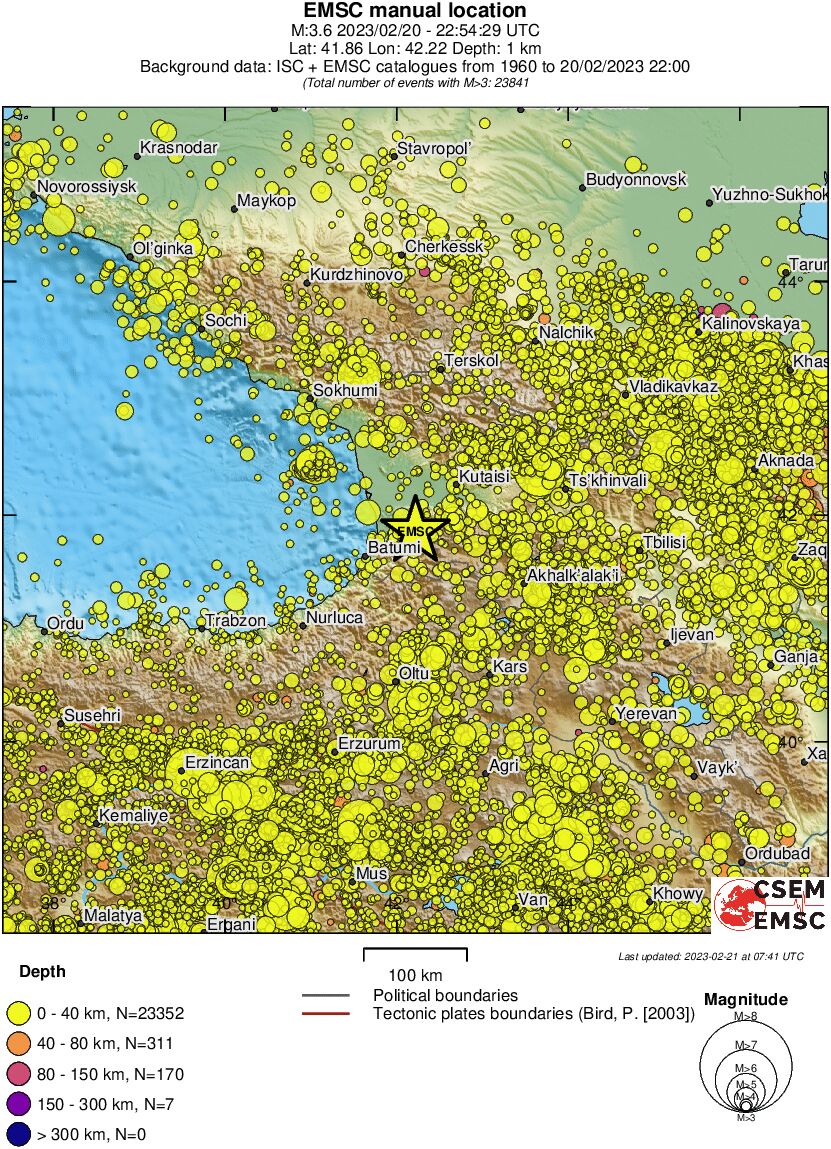 regional historical seismicity