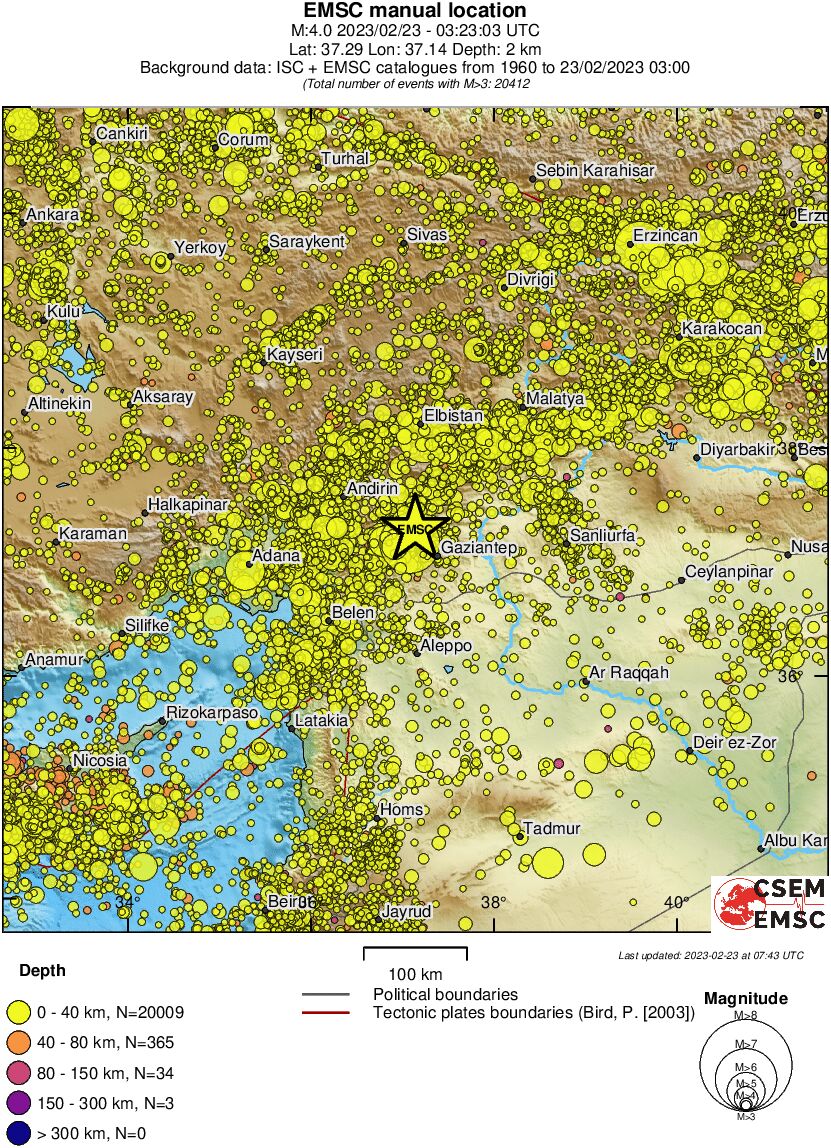 regional historical seismicity