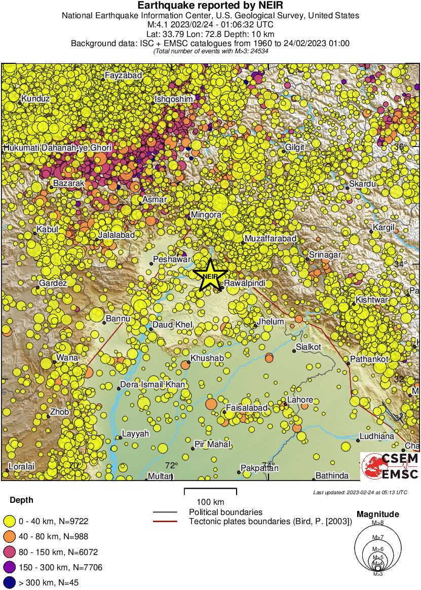 regional historical seismicity
