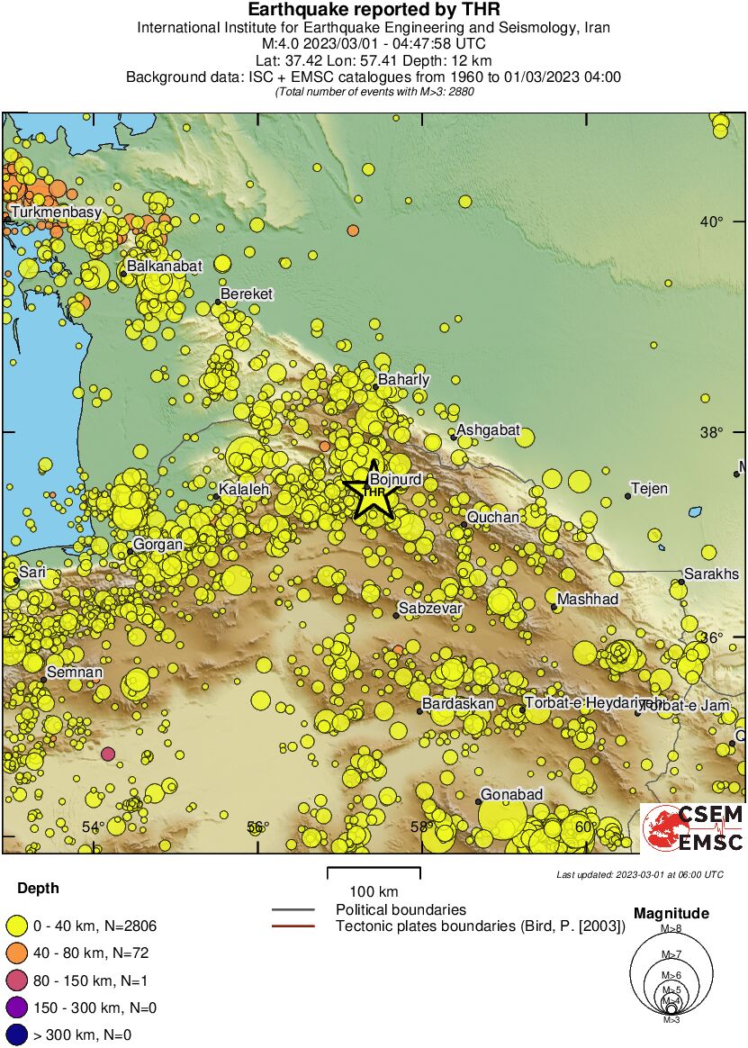 regional historical seismicity
