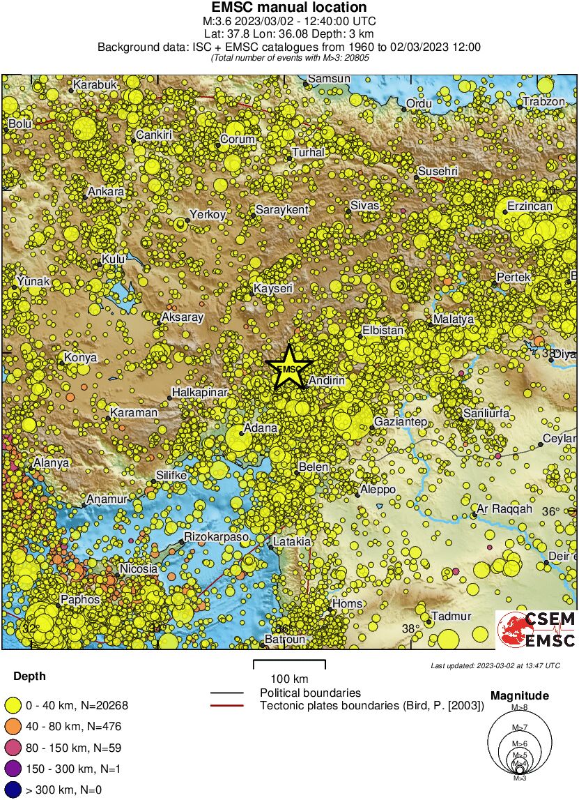 regional historical seismicity