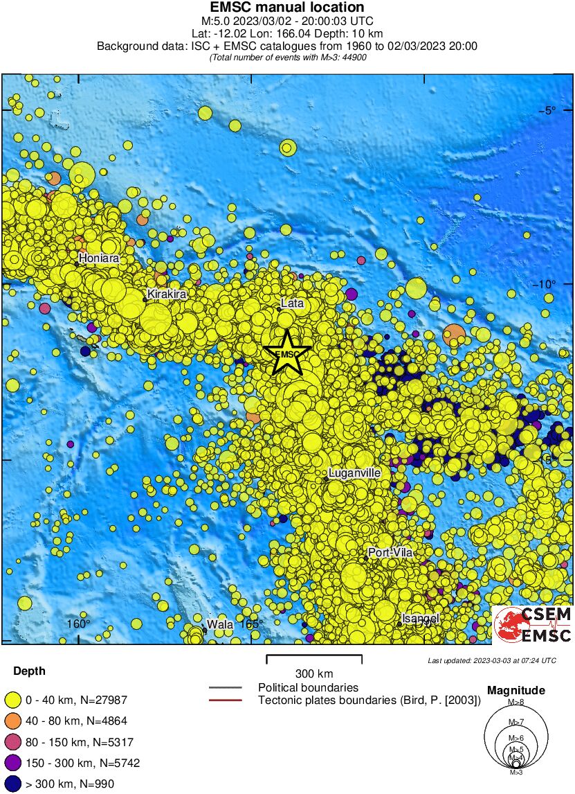 wide historical seismicity