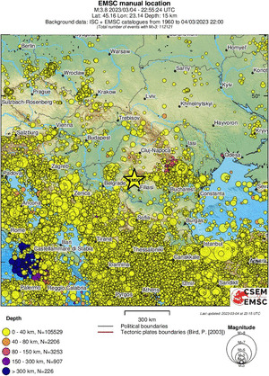 wide historical seismicity