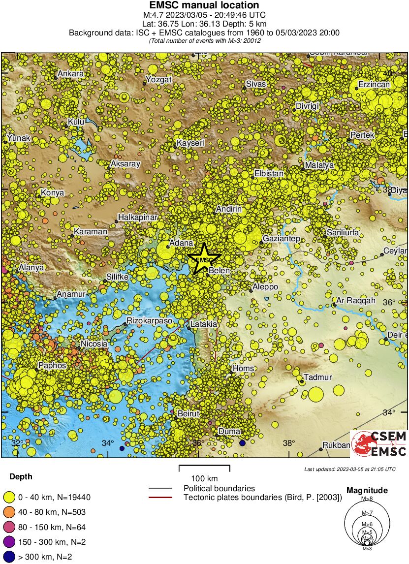 regional historical seismicity