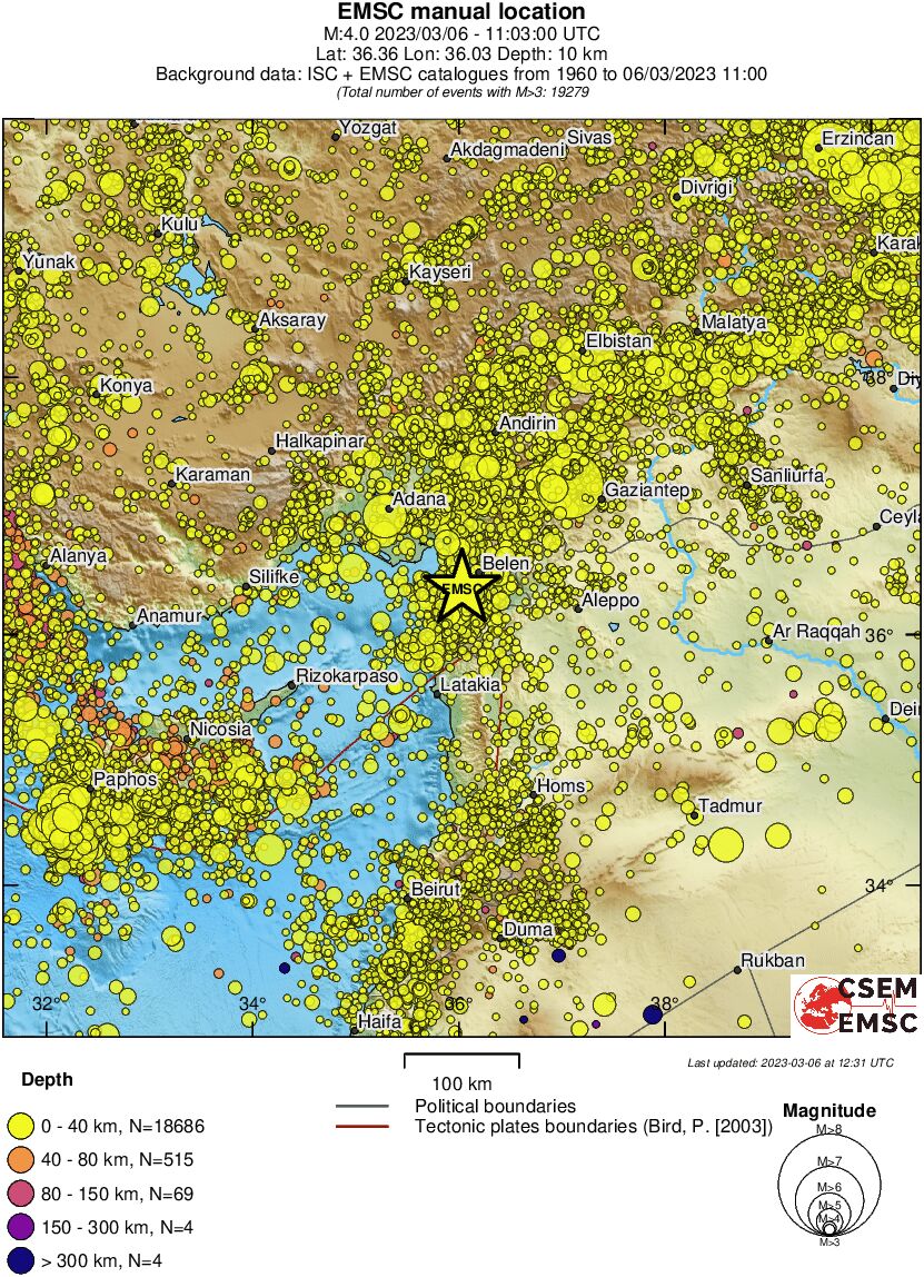 regional historical seismicity