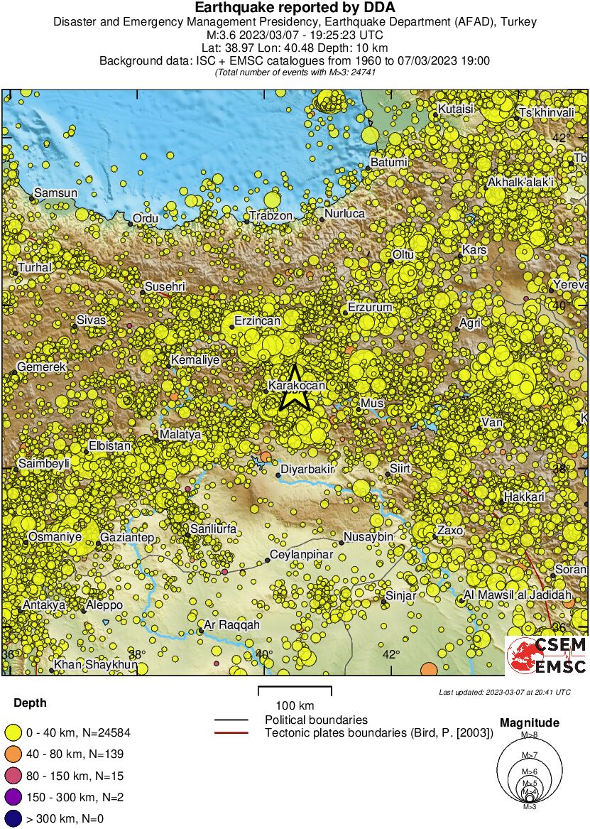 regional historical seismicity