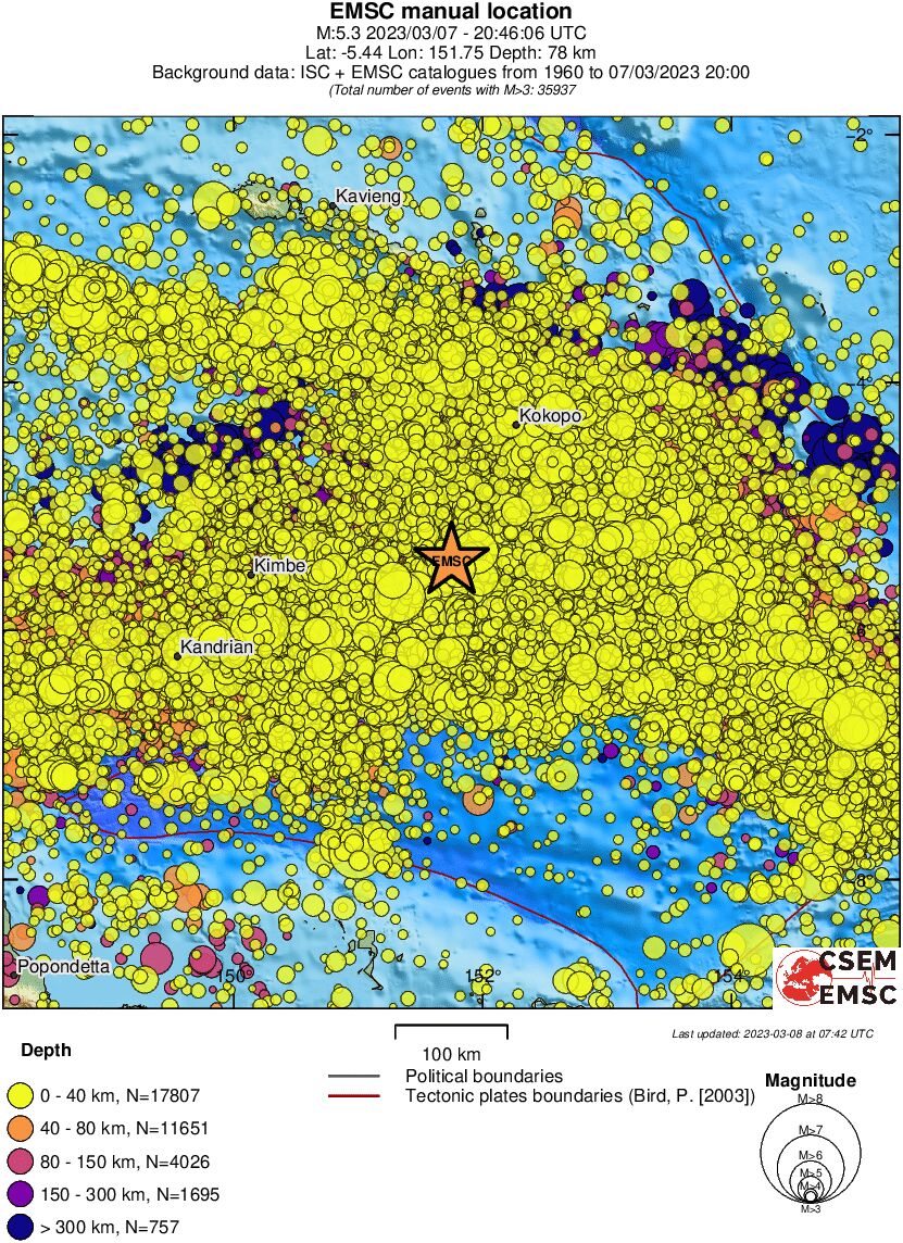 regional historical seismicity