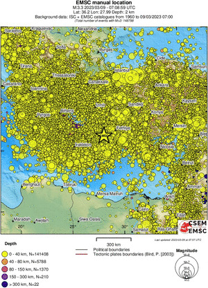 wide historical seismicity