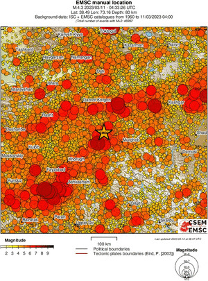 regional magnitude historical seismicity