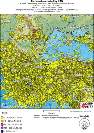 wide historical seismicity