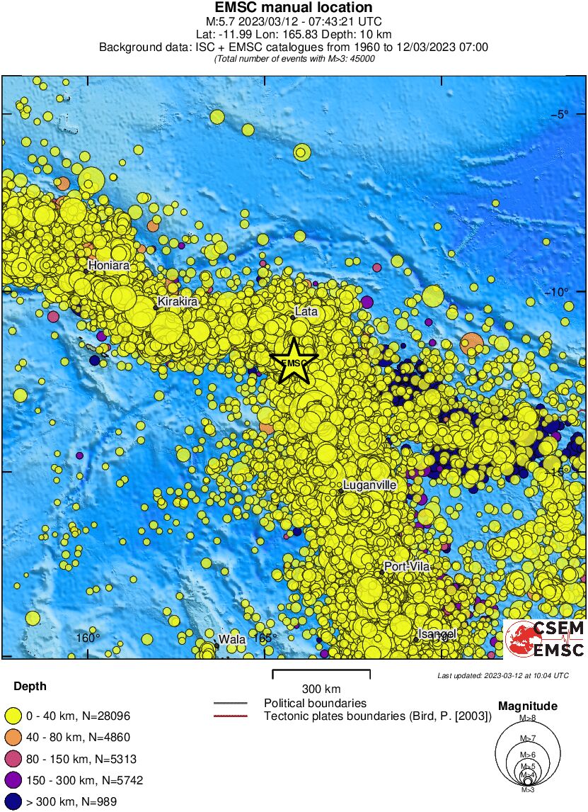 wide historical seismicity