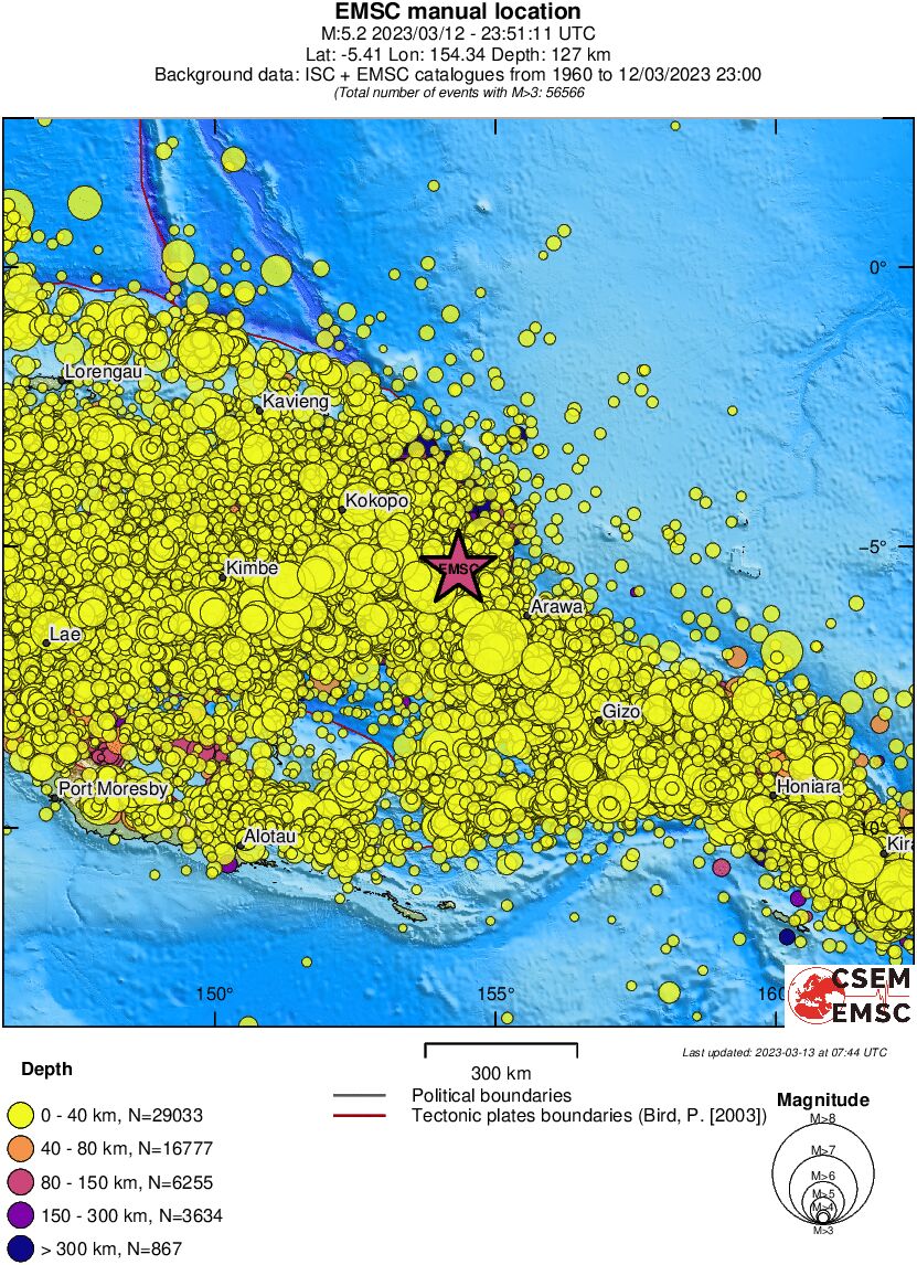 wide historical seismicity
