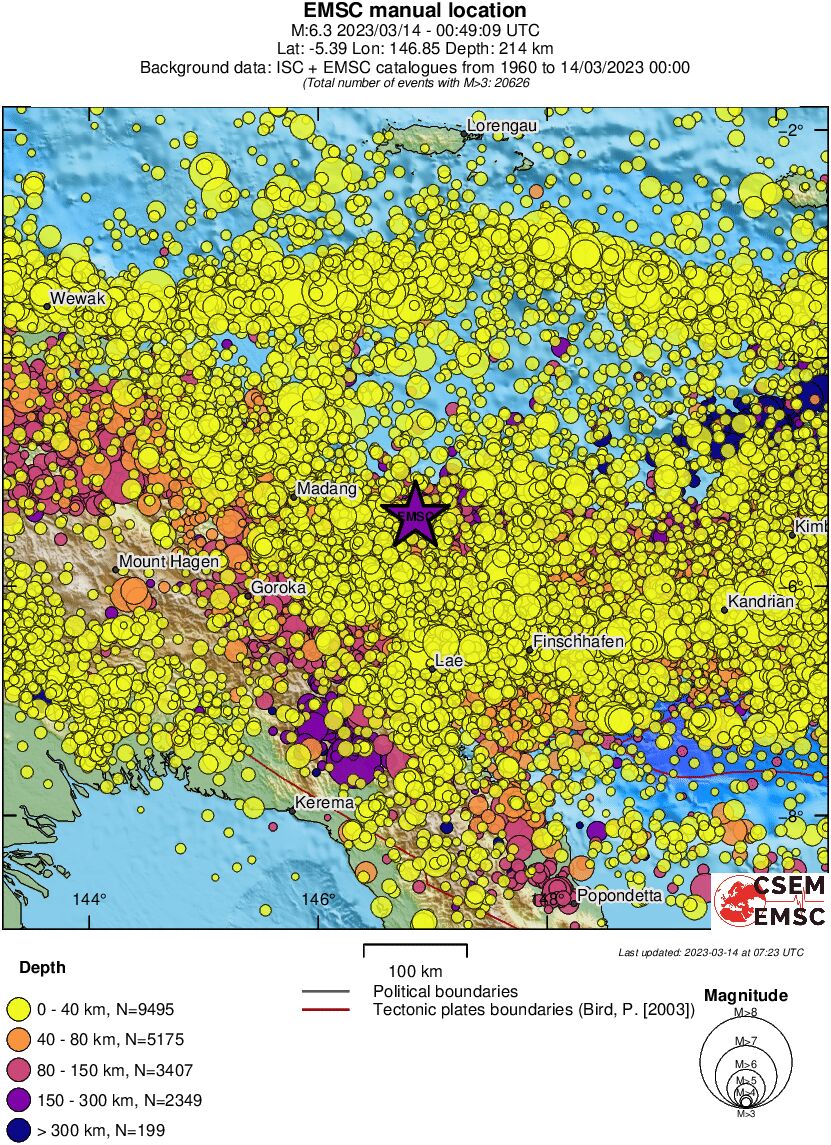 regional historical seismicity