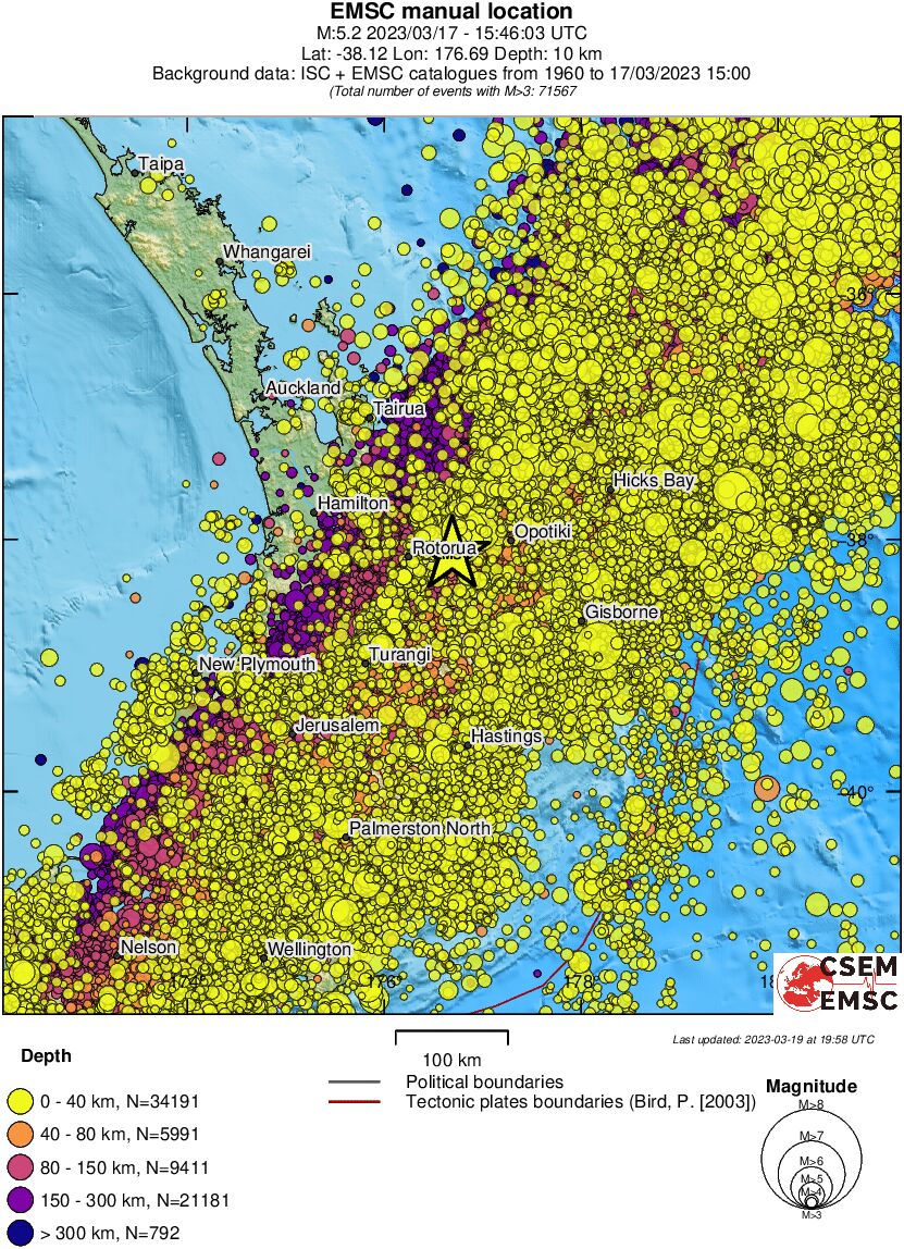 regional historical seismicity