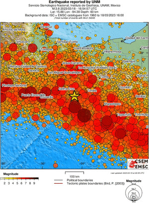 regional magnitude historical seismicity