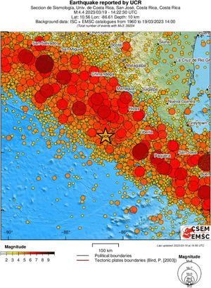 regional magnitude historical seismicity