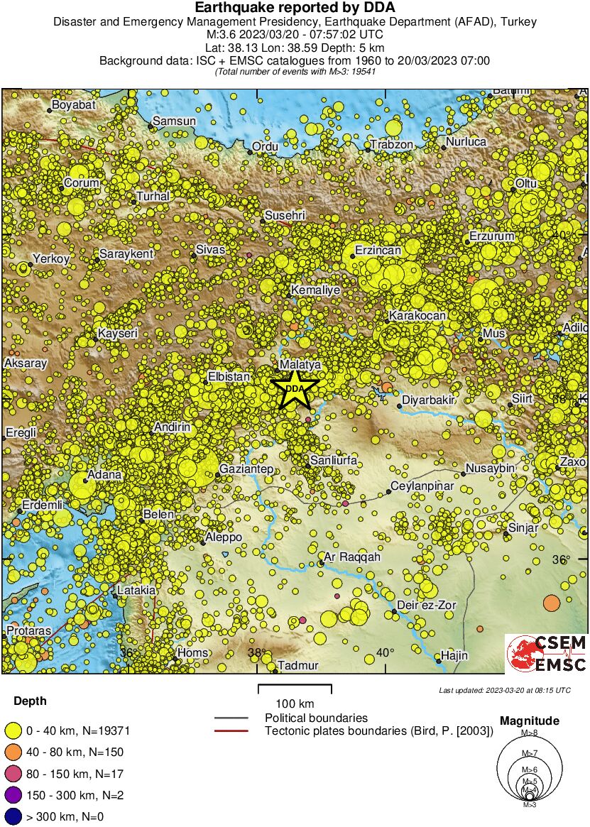 regional historical seismicity