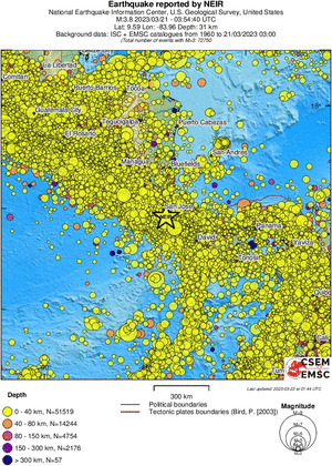 wide historical seismicity