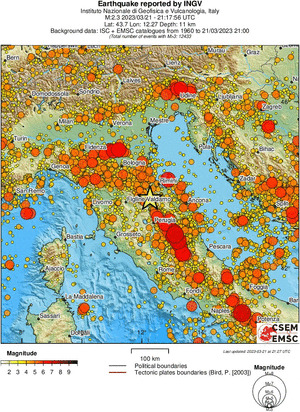 regional magnitude historical seismicity