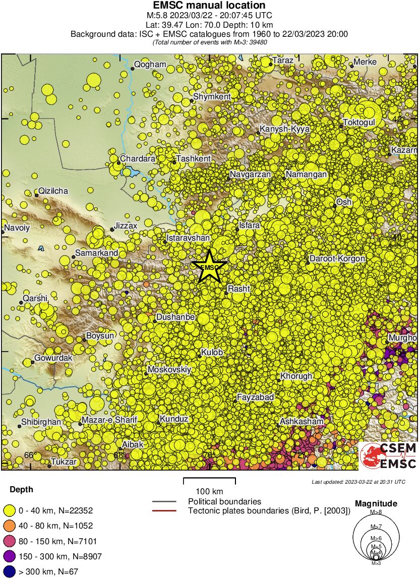 regional historical seismicity