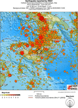 regional magnitude historical seismicity