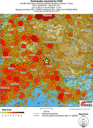 regional magnitude historical seismicity