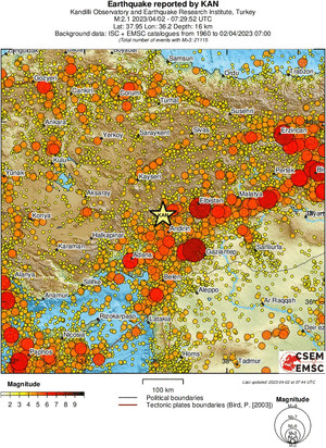 regional magnitude historical seismicity