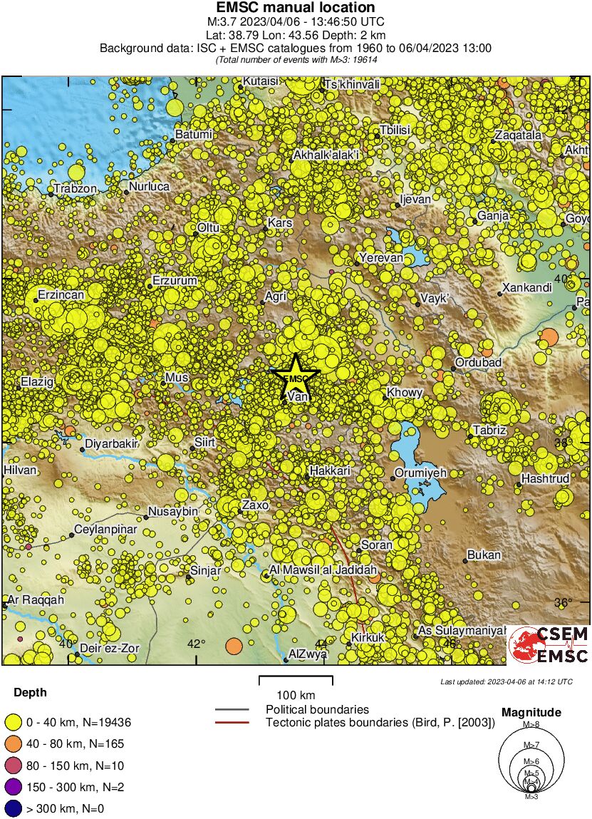 regional historical seismicity