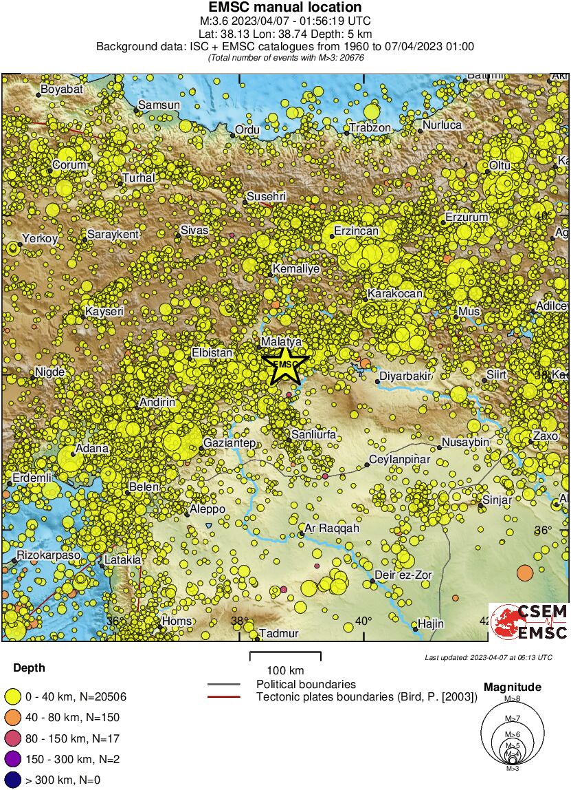 regional historical seismicity