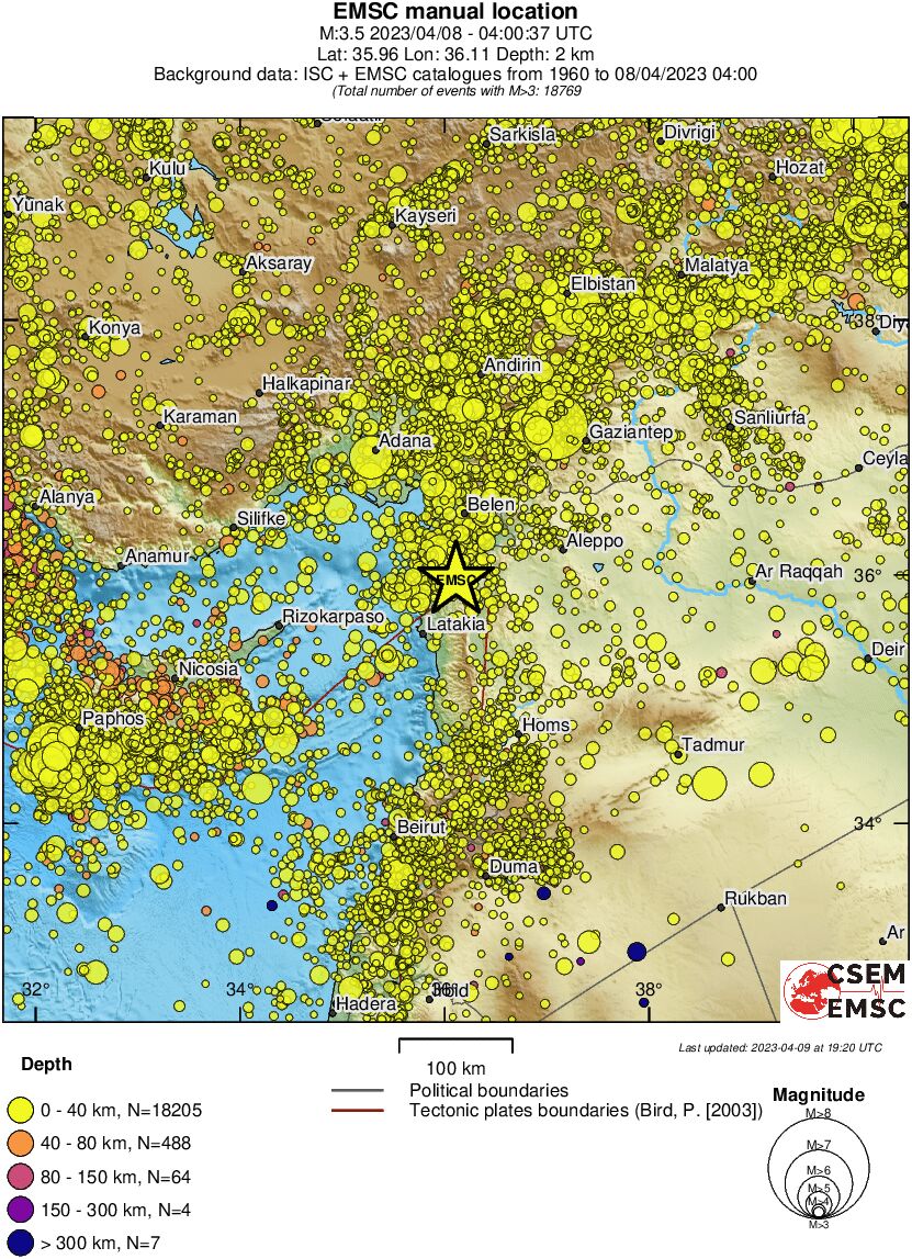 regional historical seismicity