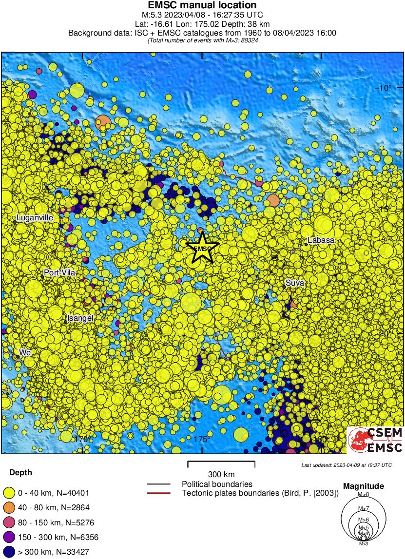 wide historical seismicity