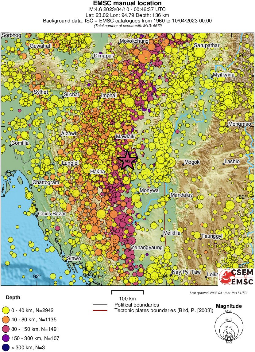 regional historical seismicity