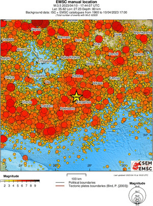 regional magnitude historical seismicity