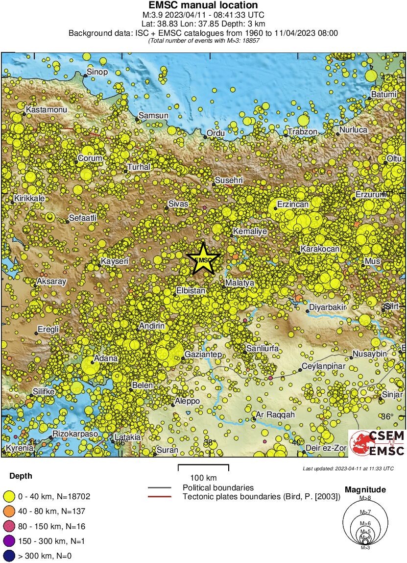 regional historical seismicity