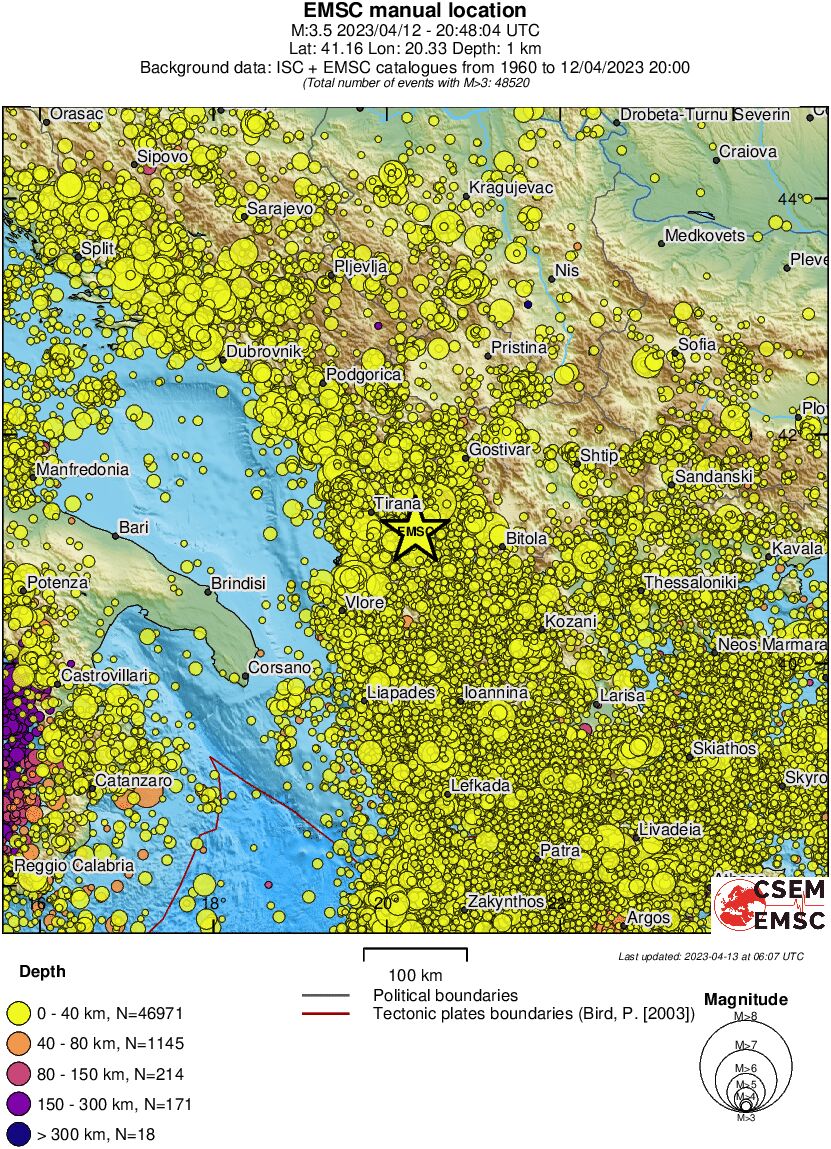regional historical seismicity