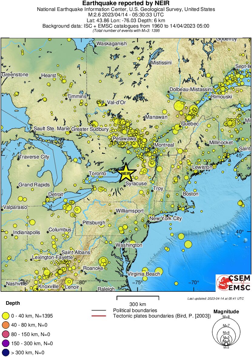wide historical seismicity