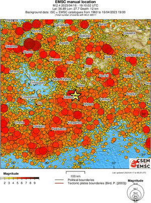 regional magnitude historical seismicity