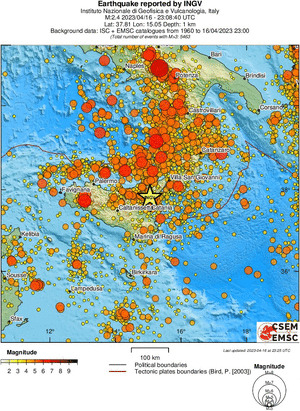 regional magnitude historical seismicity
