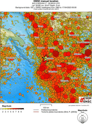 regional magnitude historical seismicity