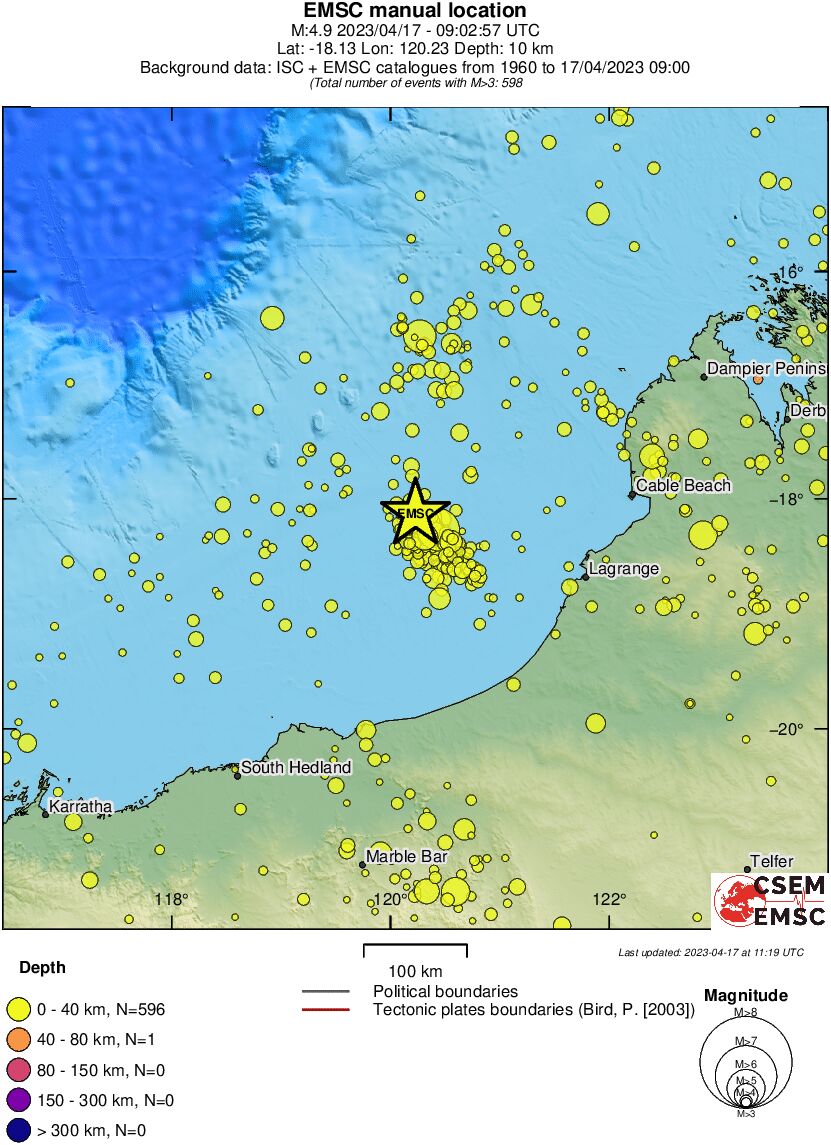 regional historical seismicity