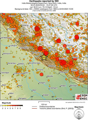 regional magnitude historical seismicity