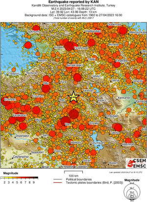 regional magnitude historical seismicity