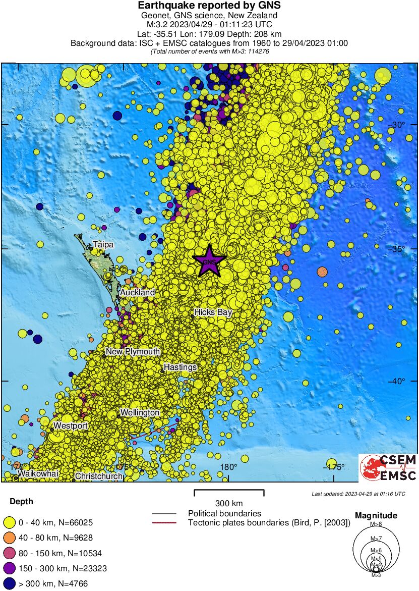 wide historical seismicity