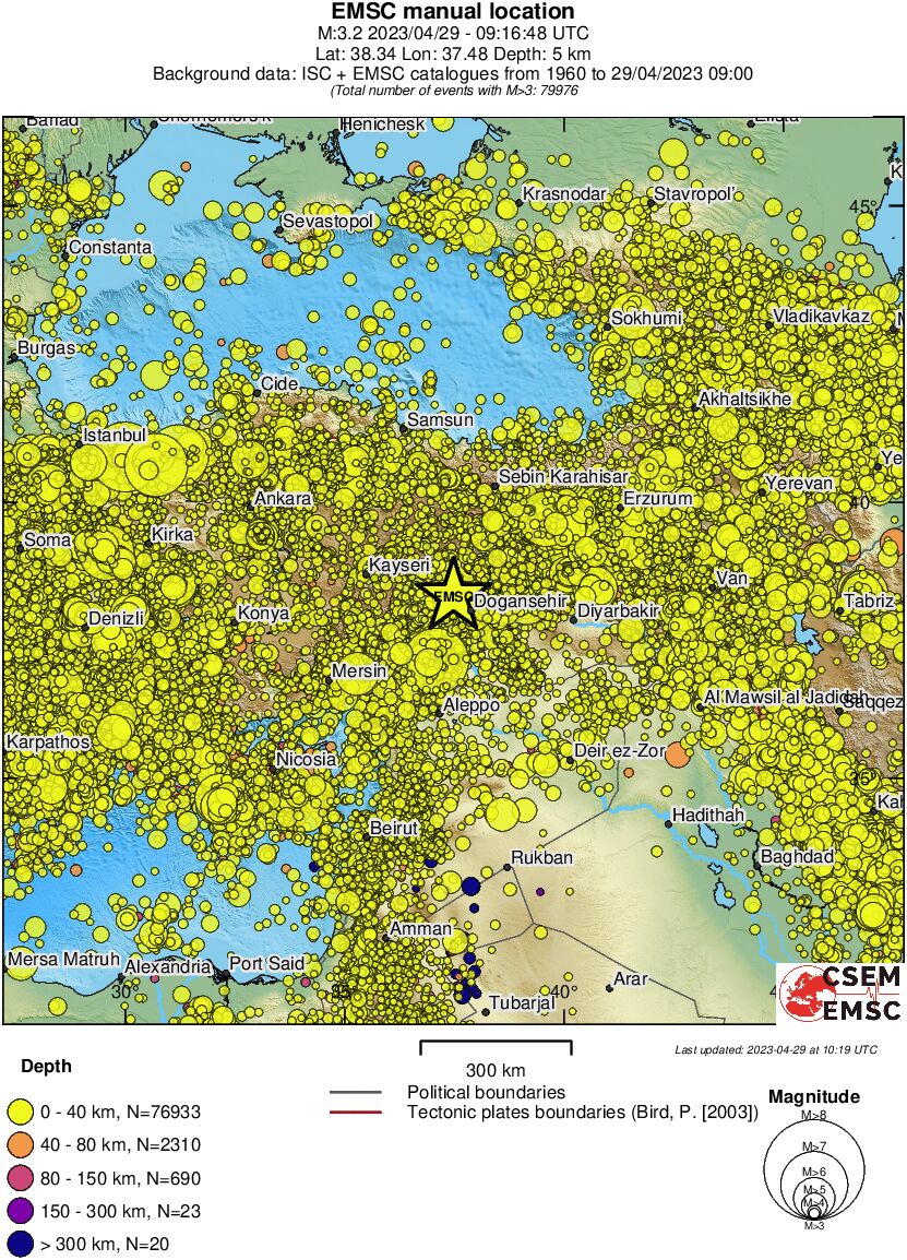wide historical seismicity
