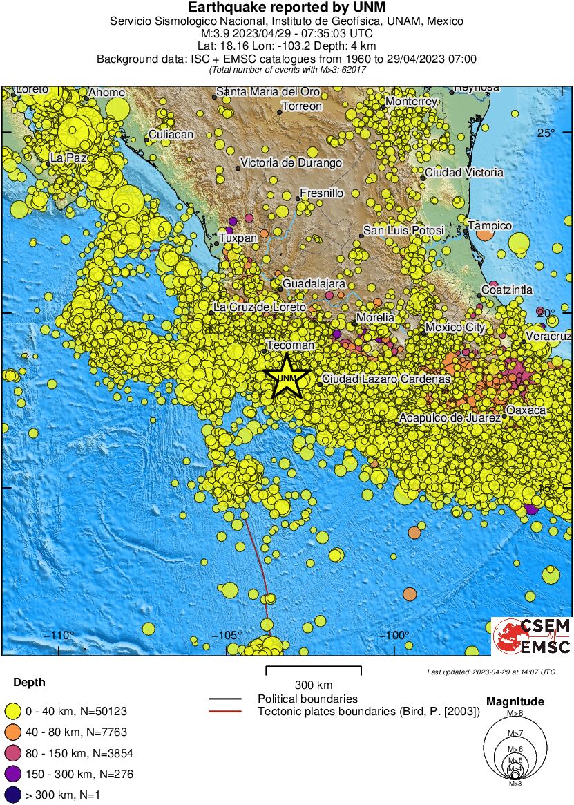wide historical seismicity
