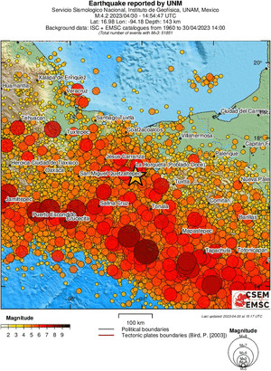 regional magnitude historical seismicity