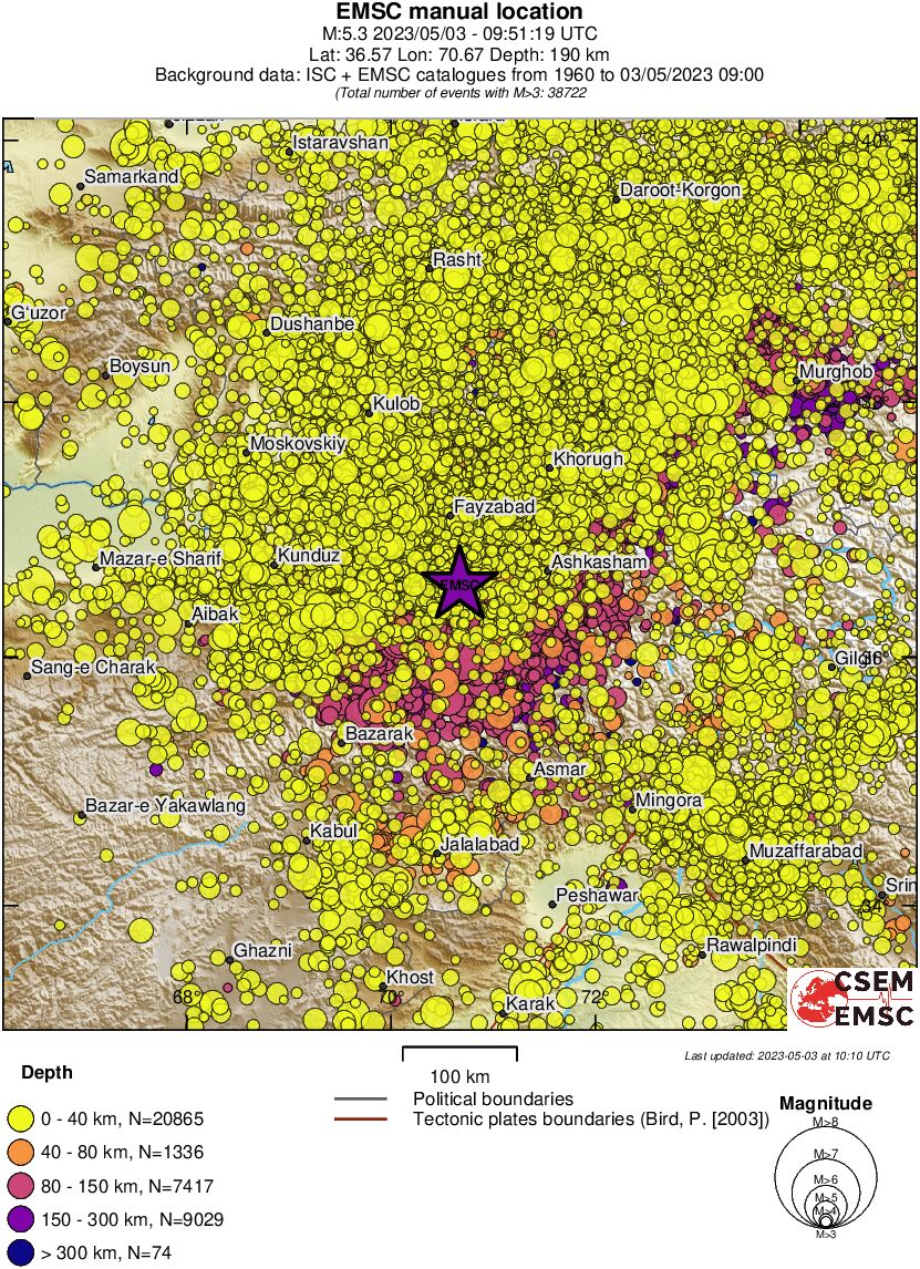 regional historical seismicity