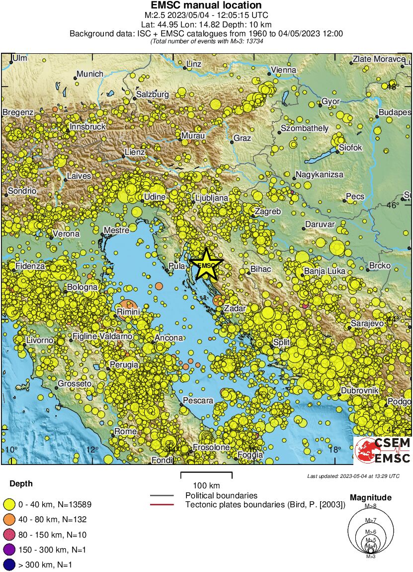 regional historical seismicity