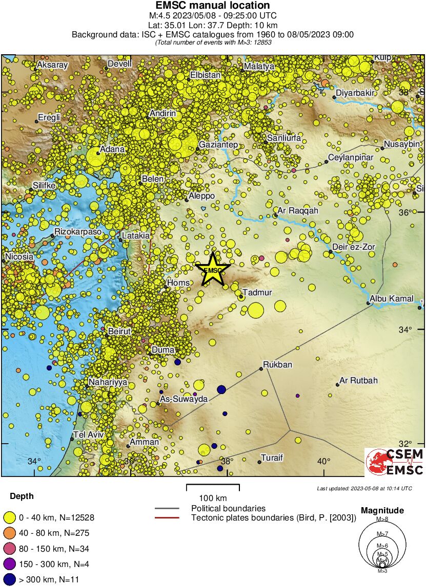 regional historical seismicity