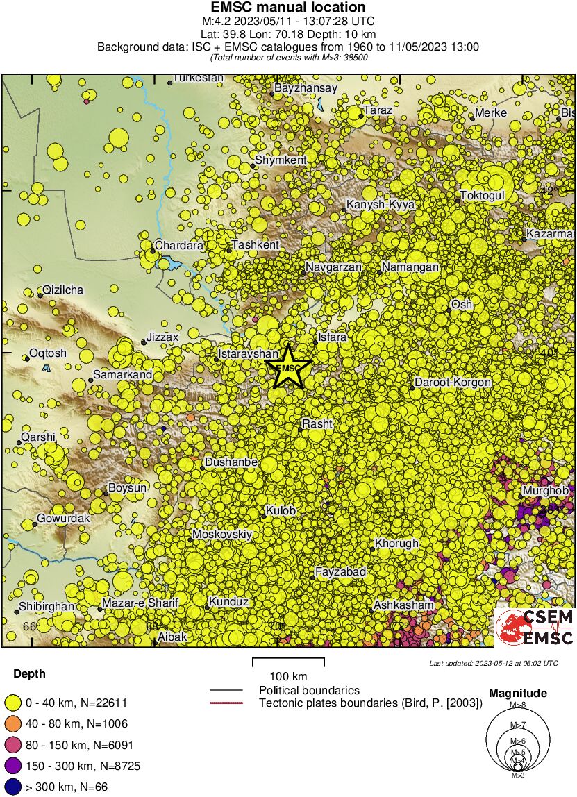 regional historical seismicity